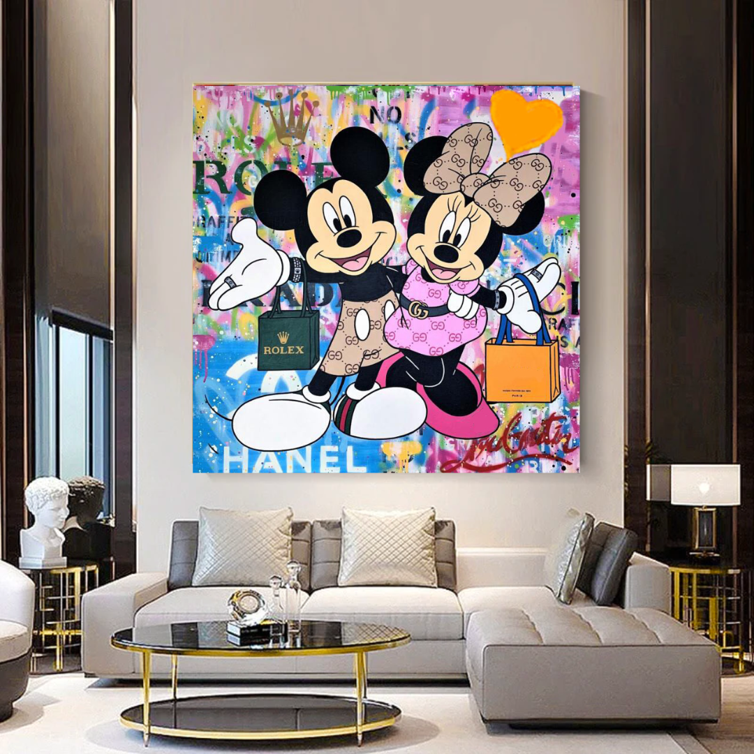 Disney Mickey shops / Minnie wall canvas picture