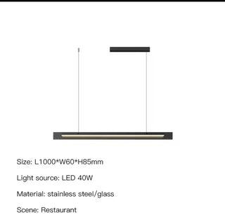 Isla de cocina minimalista luz artística