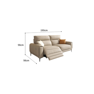 Italian Leather Sectional Sofa Set with Recliner - GraffitiWallArt