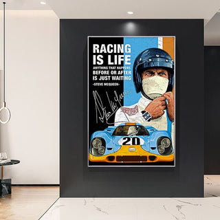 24 Hours of Le Mans Racing Formula Canvas Wall Hanging Art-GraffitiWallArt