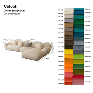 Tulip Loveseat Lounge Corner Sofa Set