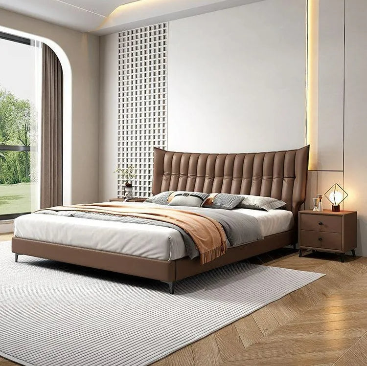 Linear Impressions Design Cushioned Bed Frame