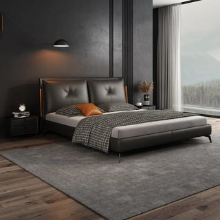 Black Movino Design Cushioned Bed Frame