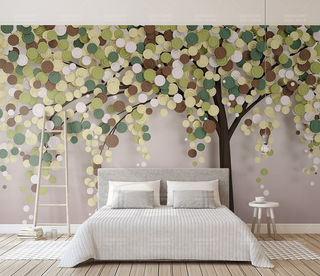 3D Abstract Tree Wallpaper Murals-GraffitiWallArt