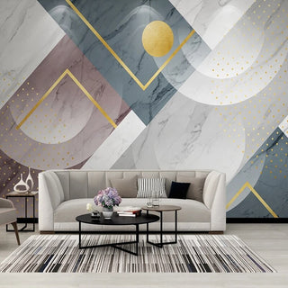 3D Jazz White Light Geometric Wallpaper for Home Wall Decor-GraffitiWallArt