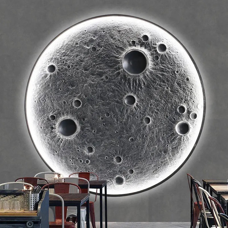 3D Moon LED Wall Lamp - Wall Decor-GraffitiWallArt