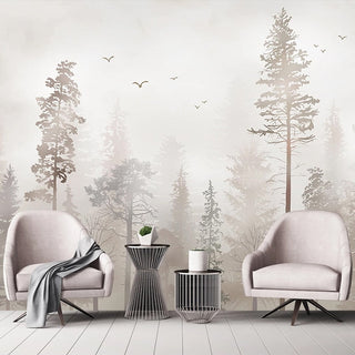 3D Nostalgic Forest Bird Wallpaper for Home Wall Decor-GraffitiWallArt