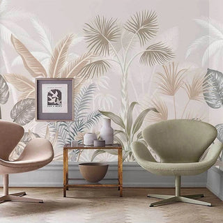 3D Plants Design - Tropical Wallpaper Murals-GraffitiWallArt