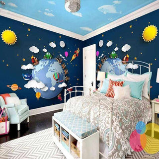 3D Train: Kids Room Wallpaper - Explore Perfect Wall Decor-GraffitiWallArt