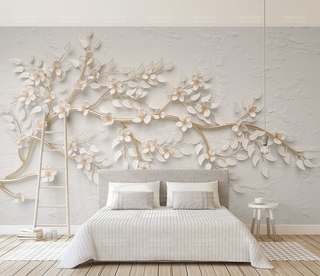 3D Tree Bended Branches Wallpaper Murals-GraffitiWallArt