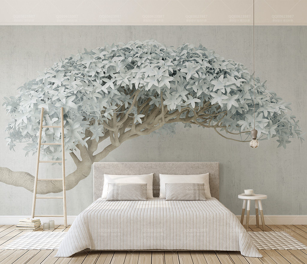 3D Tree Elegant Theme Wallpaper Murals - Exquisite Designs-GraffitiWallArt