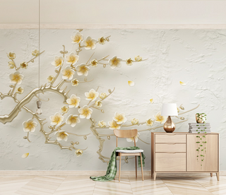 3D Tree Flowers Wallpaper Murals - Transform Your Walls-GraffitiWallArt