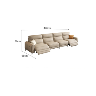 Italian Leather Sectional Sofa Set with Recliner - GraffitiWallArt