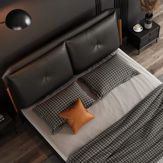 Black Movino Design Cushioned Bed Frame