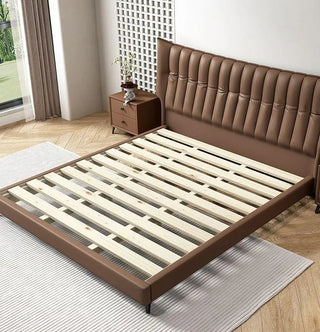 Linear Impressions Design Cushioned Bed Frame