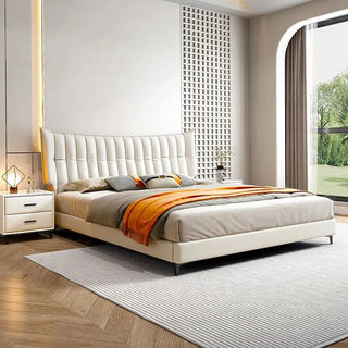 Linear Impressions Design Cushioned Bed Frame