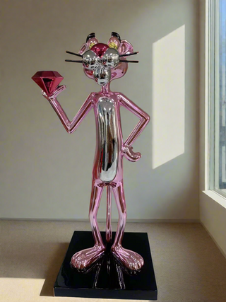 Galvanisierte Pink-Panther-Statue – Schlank, stilvoll und anpassbar 