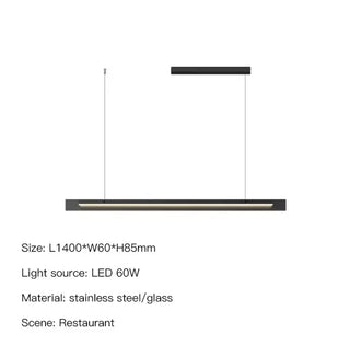 Isla de cocina minimalista luz artística