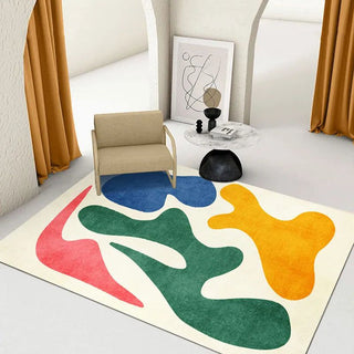 Tapis abstrait moderne en laine d'agneau : l'art rencontre le luxe