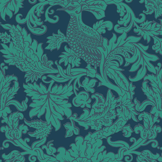 Peacock Green Pattern Wallpaper