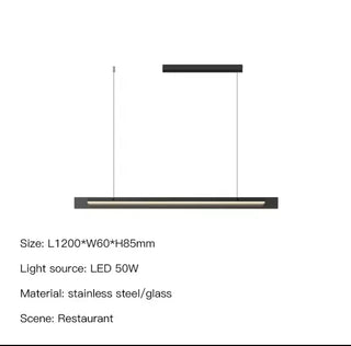 Isla de cocina minimalista luz artística