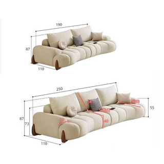 Curved Luxo Living Room Sofa Set