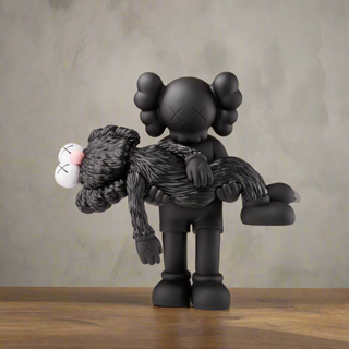 KAWS Gone Black Statue Sculpture-GraffitiWallArt