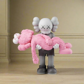 KAWS Gone Pink Statue Sculpture-GraffitiWallArt