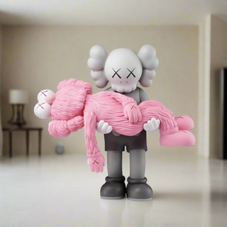 KAWS Gone Pink Statue Sculpture-GraffitiWallArt