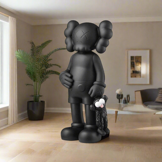 KAWS Share Black Statue Sculpture-GraffitiWallArt