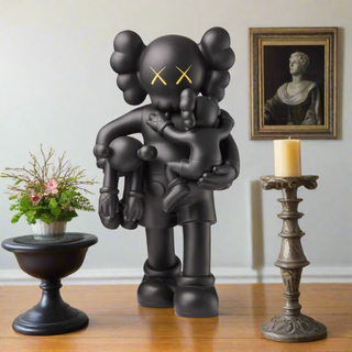 Kaws Clean Slate Black Statue Sculpture-GraffitiWallArt