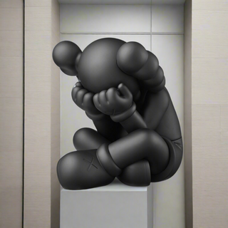 Kaws Seperated Black Statue Sculpture-GraffitiWallArt