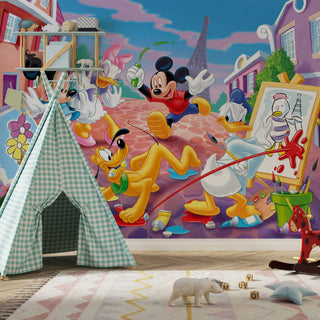 Kinderzimmer Tapete Mickey &amp; Minnie im Haus