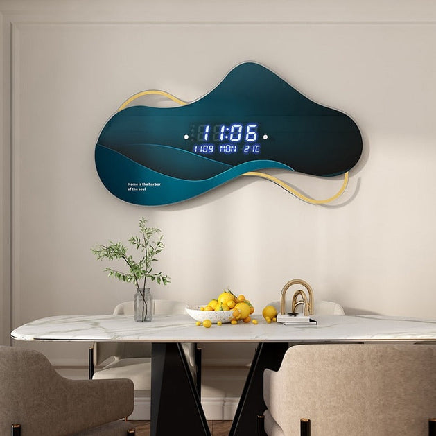 Modern Led Digital Wall Clock 3D Luminous Mute Electronic Creativity Wall Clock Led Wall Clock Jump Second Clock Home Decoration