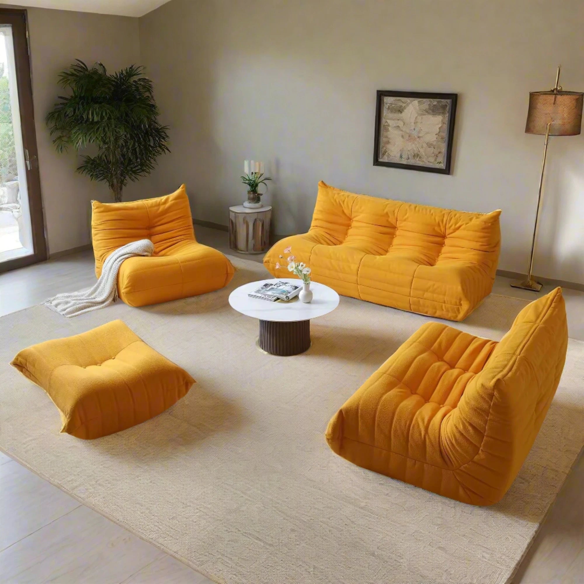 Modular Cosy Togo Lazy Sofa Set for Living Room - GraffitiWallArt