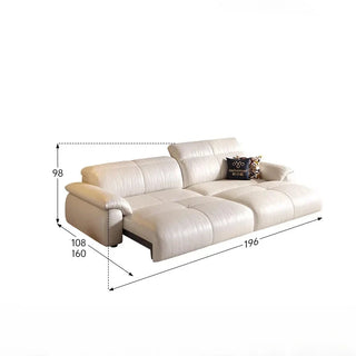 Letto Reclining Sectional Leather Sofa - Remote Controlled