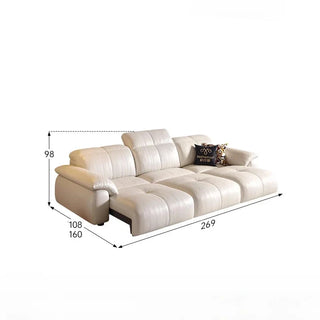 Letto Reclining Sectional Leather Sofa - Remote Controlled