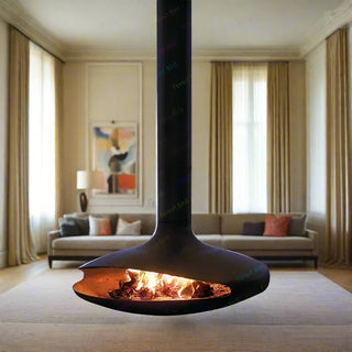 Firewood Saucer Hanging Wood 360 Degree Rotatable Fireplace