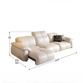 Letto Reclining Sectional Leather Sofa - Remote Controlled