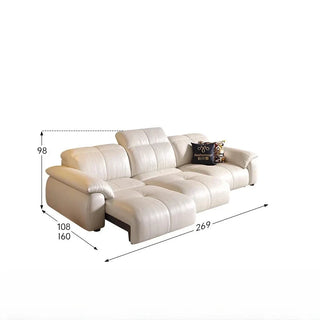 Letto Reclining Sectional Leather Sofa - Remote Controlled