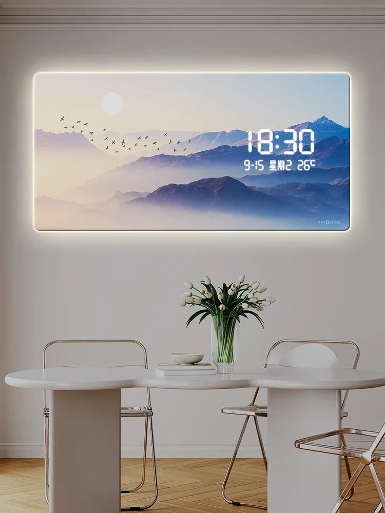 Early Morning Digital LED Wall Clock - GraffitiWallArt