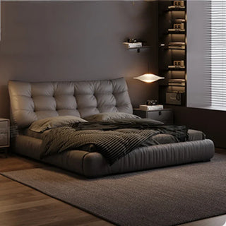 Elegant Genuine Leather Comfort Bed Set