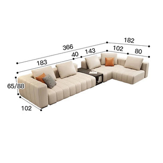 Modular Sectional Leather Sleeper Sofa