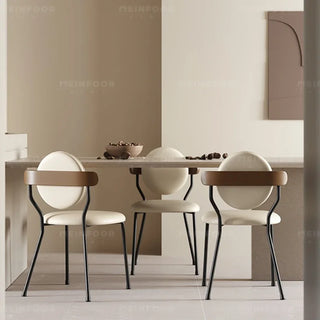 Silla de comedor de acento de hierro forjado minimalista