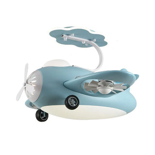 Kids Room Aeroplane Aircraft Ceiling Light with Fan - GraffitiWallArt