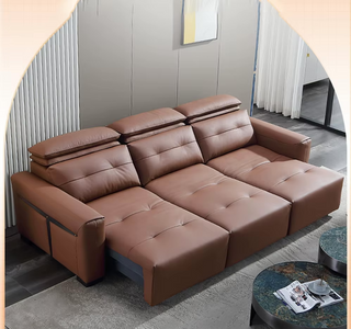 Umwandelbares Schlafsofa - Multifunktionales Ledersofa-Set