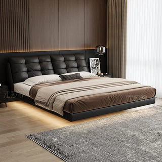 Cowhide Leather Cama Bed Frame