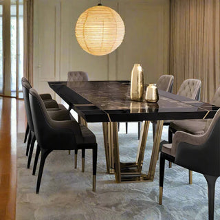 Mejam Luxury Bronze Marble Dining Table - GraffitiWallArt