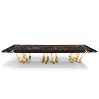 Mejam Luxury Bronze Marble Dining Table - GraffitiWallArt