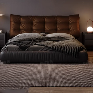 Parure de lit élégante et confortable en cuir véritable